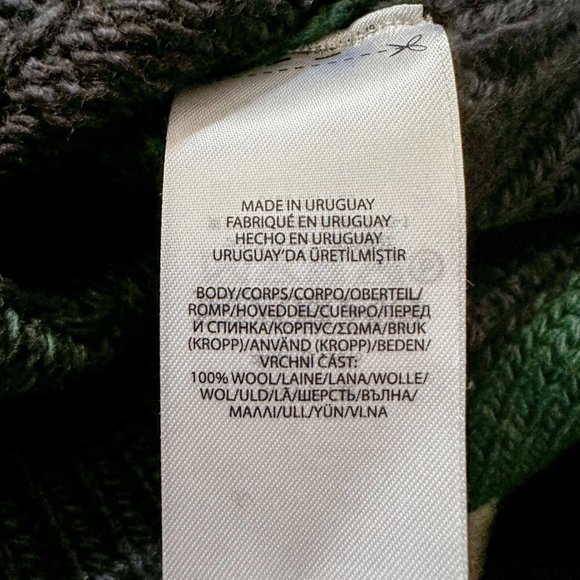 POLO RALPH LAUREN MANOS DEL URUGUAY Preppy Navy Green Plaid Knit Jumper NWT - Picture 7 of 9